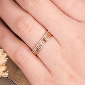 18k Gold Diamond Ring Set